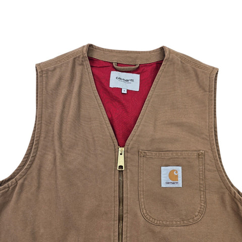 Carhartt WIP Arbor Utility Vest Gilet Jacket Brown Men's Small