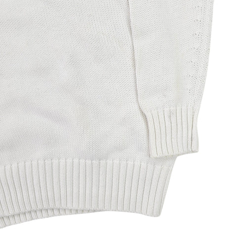 Polo Ralph Lauren Spellout Cricket Knitted Jumper White Men's Medium