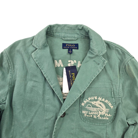 Polo Ralph Lauren Marina Spellout Chore Blazer Jacket Green Men's Small