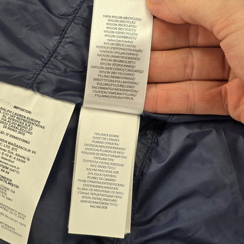 Polo Ralph Lauren Tyrol Ripstop Down Puffer Gilet Jacket Blue Men's Medium