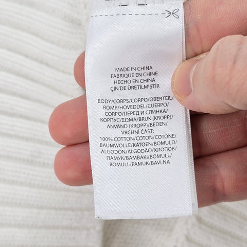 Polo Ralph Lauren Spellout Cricket Knitted Jumper White Men's Small