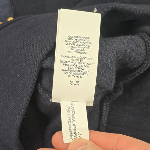 Ralph Lauren Purple Label Bear Sweatshirt Blue Men's Small