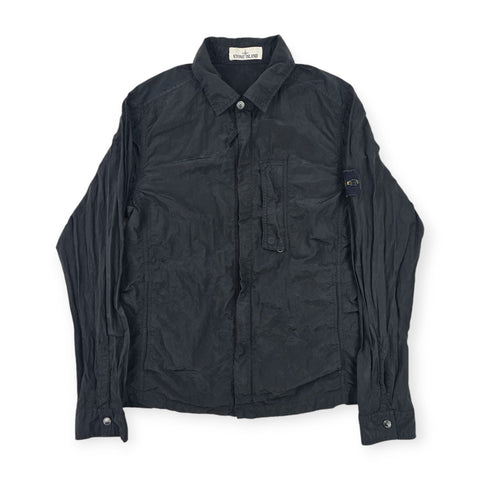 Stone Island Nylon Metal Shimmer Overshirt Jacket Black Men's Small