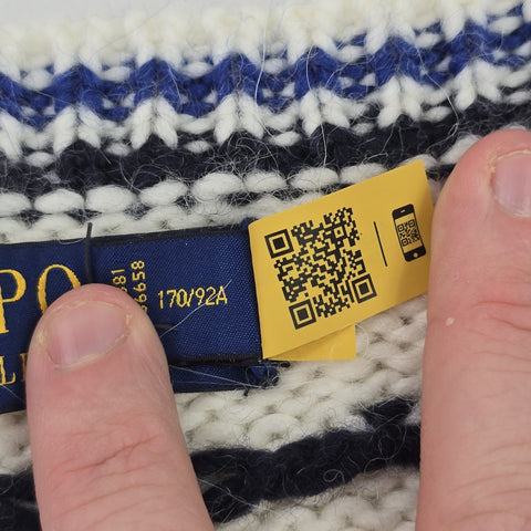 Polo Ralph Lauren Nordic Snowflake Knitted Jumper Men's Small