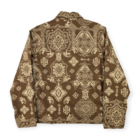 Carhartt WIP Detroit Bandana Pattern Jacket Brown Men's Medium