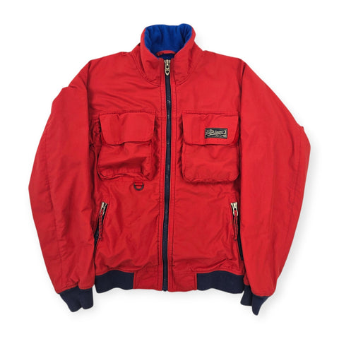 Polo Ralph Lauren Utility Cargo Fleece Lined Bomber Jacket Red Men's Small