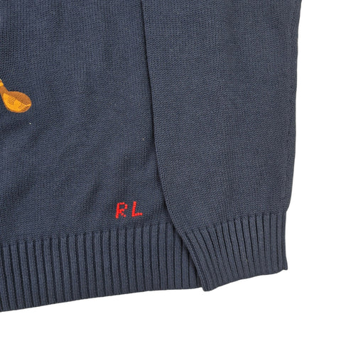 Polo Golf Ralph Lauren Bear Knitted Jumper Blue Men's XL