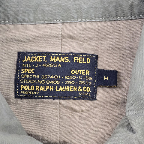 Polo Ralph Lauren Distressed Military Patch Field Jacket Green Men's Medium