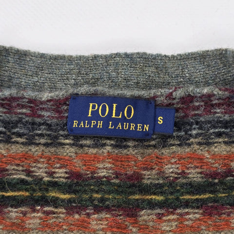 Polo Ralph Lauren Fair Isle Knit Cardigan Vest Jumper Men's Small