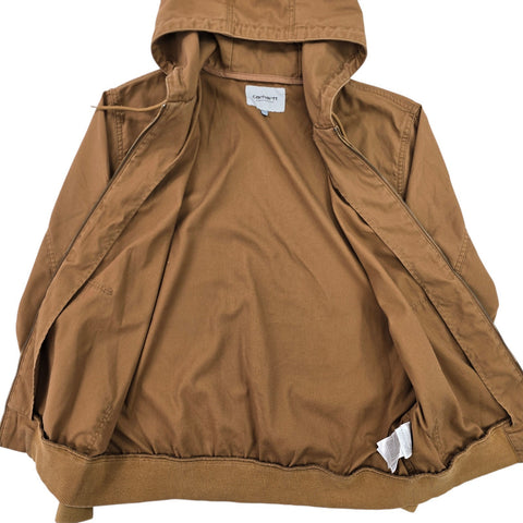 Carhartt WIP Active Bomber Jacket Hooded Brown Men's Large