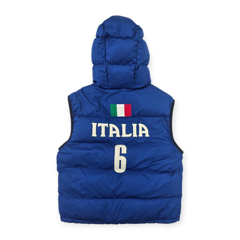 Polo Ralph Lauren Italia Big Pony Down Puffer Gilet Jacket Blue Men's Large