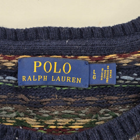 Polo Ralph Lauren Fair Isle Pattern Knitted Jumper Men's Large