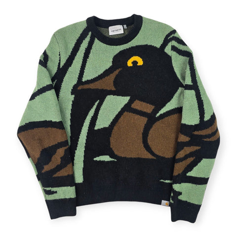 Carhartt WIP Duck Pond Graphic Knitted Jumper Men's Medium