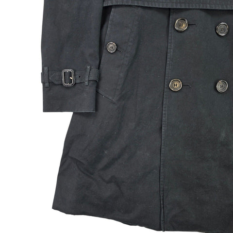 Burberry The Sandringham Double Breasted Trench Coat Black Men's Medium