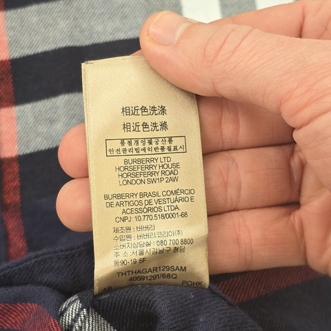 Burberry London Nova Check Long Sleeve Flannel Shirt Men's Large