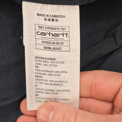 Carhartt WIP Berm Utility Full Zip Jacket Grey Men's Large