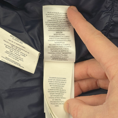 Polo Ralph Lauren Big Pony Tyrol Down Puffer Jacket Blue Men's Large