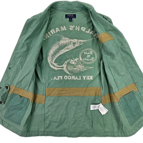 Polo Ralph Lauren Marina Spellout Chore Blazer Jacket Green Men's Small