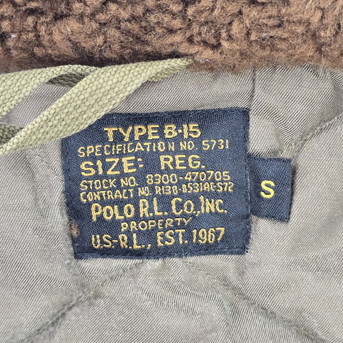 Polo Ralph Lauren B-15 Military Down Bomber Jacket Green Men's Small