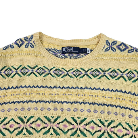 Polo Ralph Lauren Fair Isle Pattern Knitted Jumper Men's Large