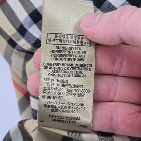 Burberry London Nova Check Long Sleeve Shirt Men's Small