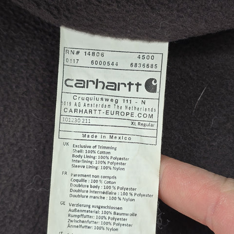 Carhartt Berwick Y2K Workwear Fleece Lined Jacket Brown Men's XL