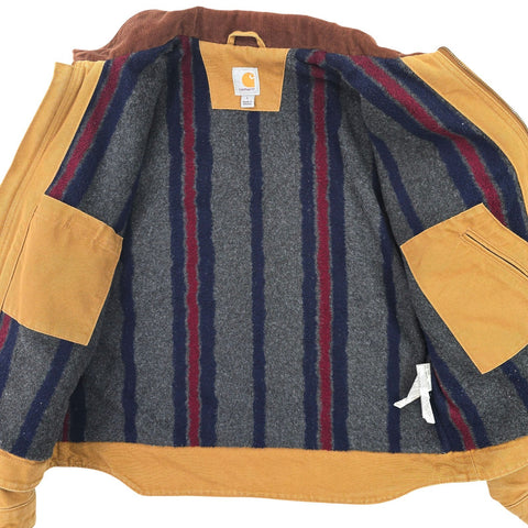 Carhartt Detroit Y2K Workwear Blanket Lined Jacket Brown Men's Large