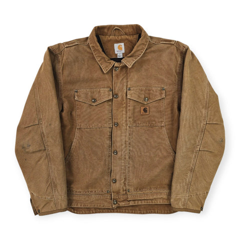 Carhartt Berwick Y2K Workwear Fleece Lined Jacket Brown Men's Large