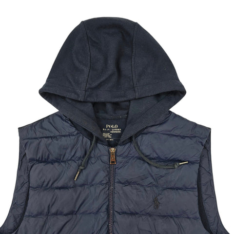 Polo Ralph Lauren Hybrid Down Puffer Gilet Jacket Blue Men's Small