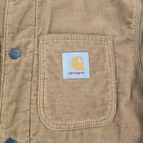 Carhartt WIP Michigan Quilt Lined Corduroy Chore Jacket Brown Men's Small