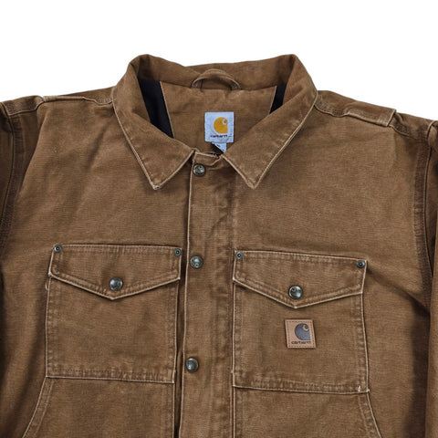 Carhartt Berwick Y2K Workwear Fleece Lined Jacket Brown Men's XL