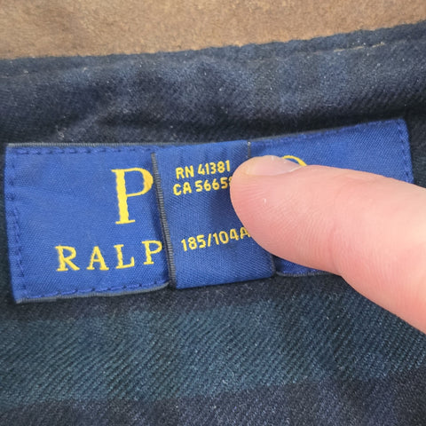 Polo Ralph Lauren Suede Cafe Racer Bomber Jacket Brown Men's XL