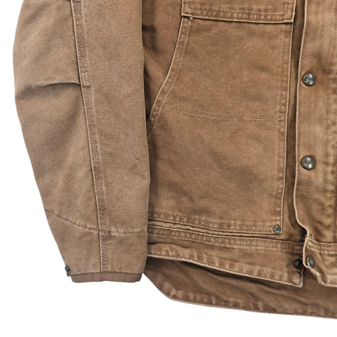 Carhartt Berwick Y2K Workwear Fleece Lined Jacket Brown Men's Medium