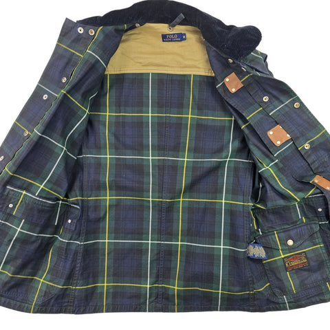 Polo Ralph Lauren Fireman Checkered  Waxed Clasp Jacket Men's Medium