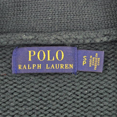 Polo Ralph Lauren Letterman Varsity Patches Knitted Cardigan Green Men's Small