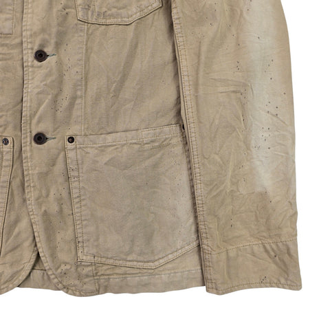 RRL Ralph Lauren Distressed Workwear Chore Jacket Brown Men's Size 38