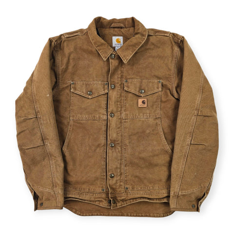 Carhartt Berwick Y2K Workwear Fleece Lined Jacket Brown Men's Medium