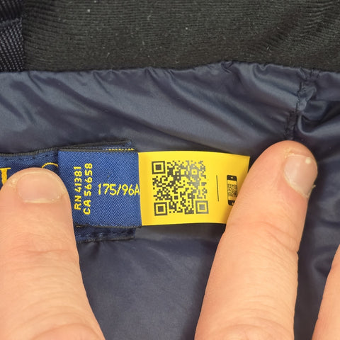 Polo Ralph Lauren Tyrol Ripstop Down Puffer Gilet Jacket Blue Men's Medium