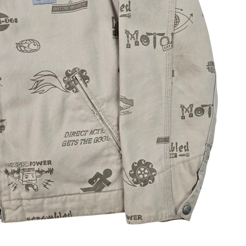 Carhartt WIP Detroit Motor City Graphic Bomber Jacket Brown Men's Large