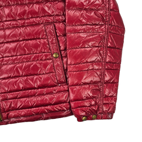 Burberry Brit Down Puffer Quilted Jacket Red Men's Medium