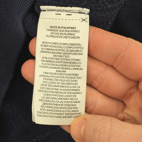 Polo Ralph Lauren R.F.C Rose Rugby 1/4 Zip Graphic Sweatshirt Blue Men's Small