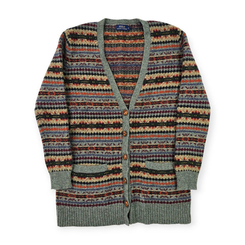 Polo Ralph Lauren Fair Isle Knit Cardigan Vest Jumper Men's Small