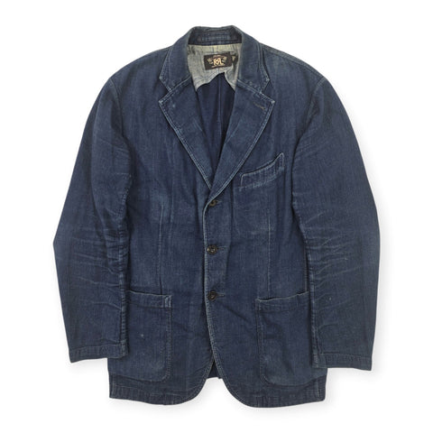 RRL Ralph Lauren Denim Chore Blazer Jacket Blue Men's Small