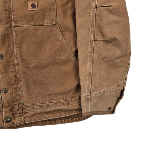 Carhartt Berwick Y2K Workwear Fleece Lined Jacket Brown Men's XL