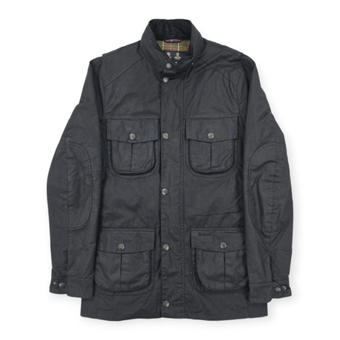 Barbour Corbridge Waxed Quilt Lined Jacket Black Men's Medium
