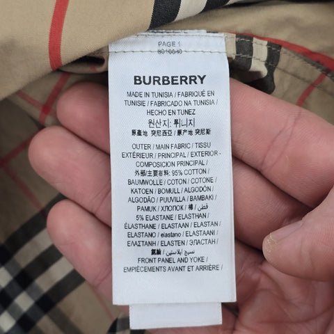 Burberry Patchwork Nova Check Long Sleeve Shirt Men's Large