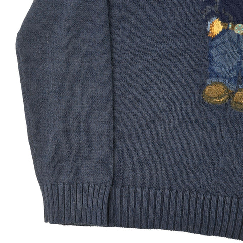 Polo Ralph Lauren USA Flag Bear Knitted Jumper Blue Men's XL