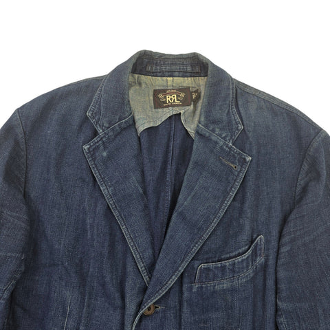 RRL Ralph Lauren Denim Chore Blazer Jacket Blue Men's Small
