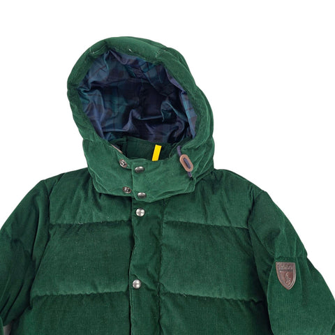 Polo Ralph Lauren Corduroy Puffer Jacket Green Men's Medium
