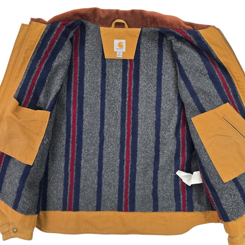Carhartt Detroit Y2K Workwear Blanket Lined Jacket Brown Men's XXL
